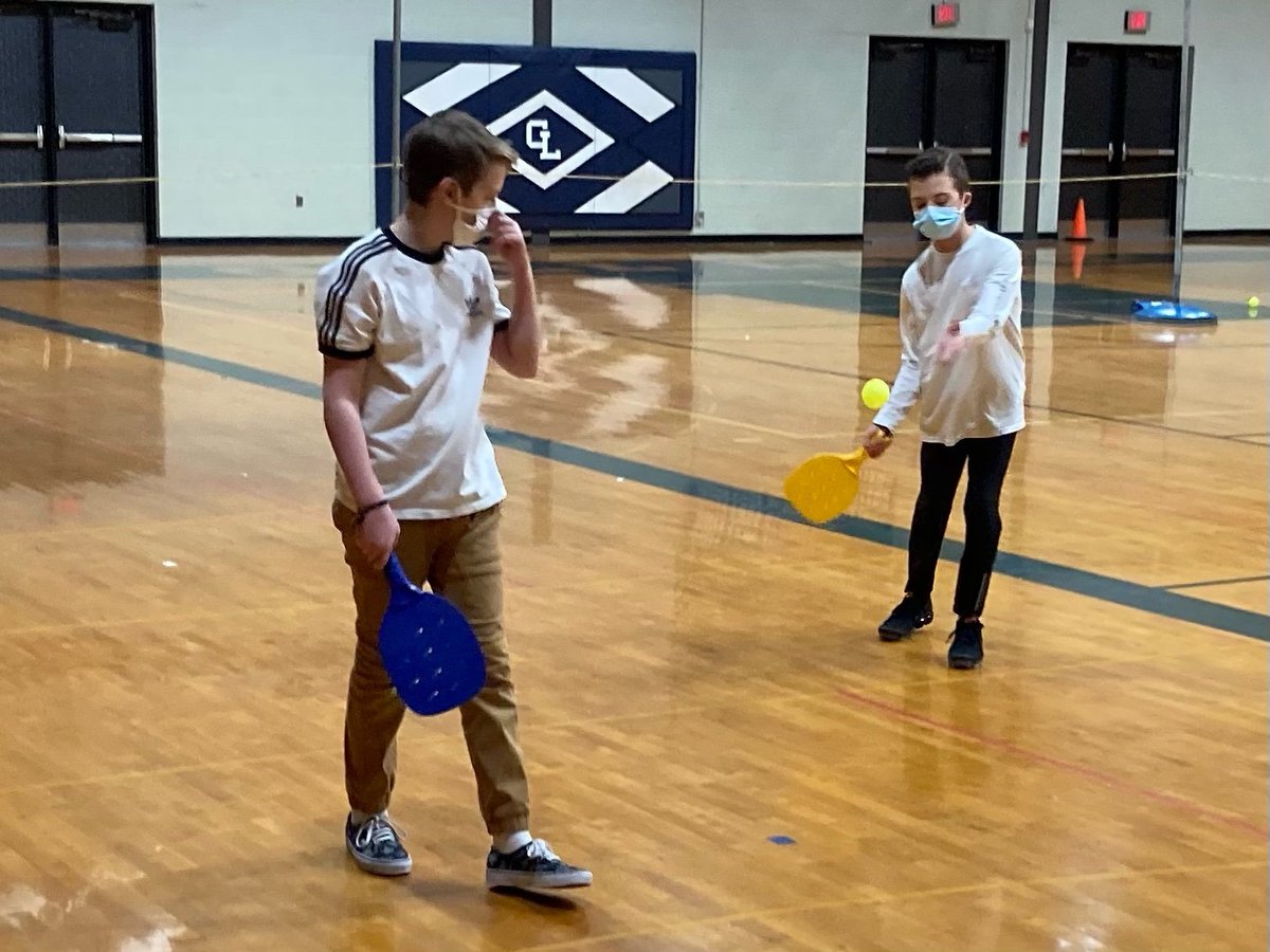 glcs_pe's tweet photo. 5th hour pickleball championship! It is always a great time when Officer Kelm stops by. #glcms https://t.co/bP3ljwlFkR