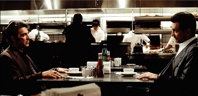 Heat's 25 years old today so watch it and watch out for VAL KILMER'S HIDEOUSLY SWOLLEN ELBOW - it's like a beehive' growing on it - in the scene where he, "Chris", sleeps at "Neil's" (De Niro's). Same scene, note how De Niro is dubbed, by himself, as Neil delivers the...(1/)