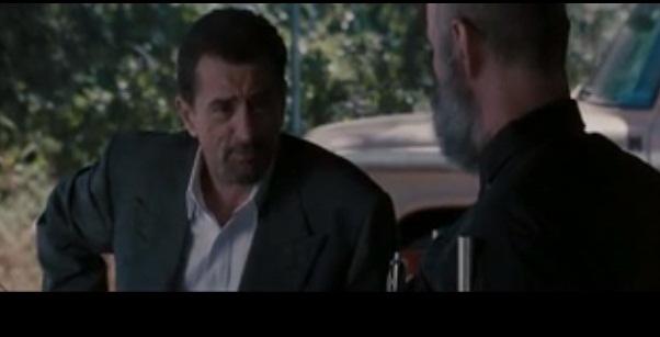 ...name in the script must've been too close to that of an actual crook. Also watch De Niro in the scene where Neil meets Kelso re the bank package, when he doubts Kelso's advice about going through the front door: De Niro looks like he's reading the lines off idiot boards...(3/)