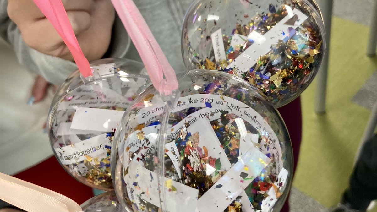 melissajkwhite's tweet photo. Students wrote identity poems to capture a moment and created time capsules for them ✨✨ @sabrwn #middleschoolpoets #MeadowsMagic #wordsandglitter https://t.co/G6ax0m0Rai