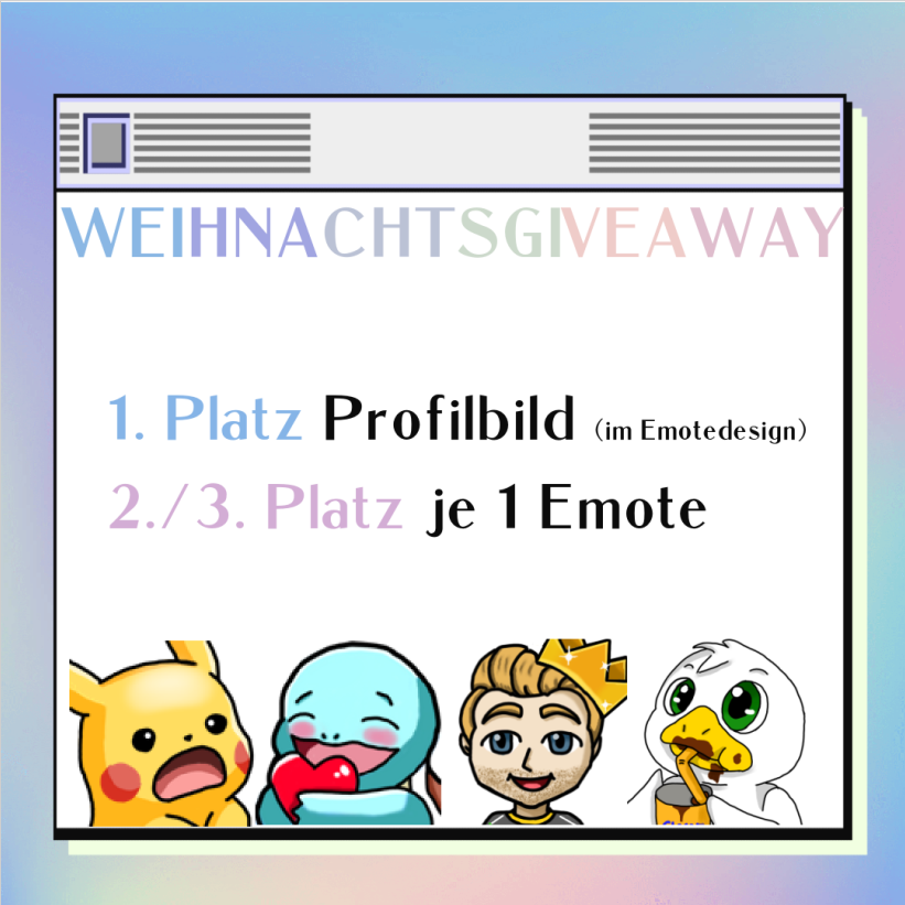 frolleinli's tweet photo. Möchte gerne auch mal was zurück geben und ich kann kritzeln. ALSO WEIHNACHTSGIVEAWAY!

To enter:
💛follow 
👀retweet
👥tag 2 friends

Ends 27th Dec :) Viel Erfolg🍀 https://t.co/g07NSG2zLk