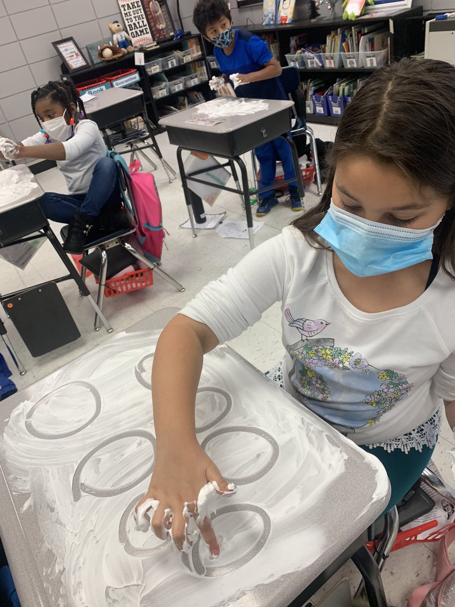 We used shaving cream to review some division today! They loved it!