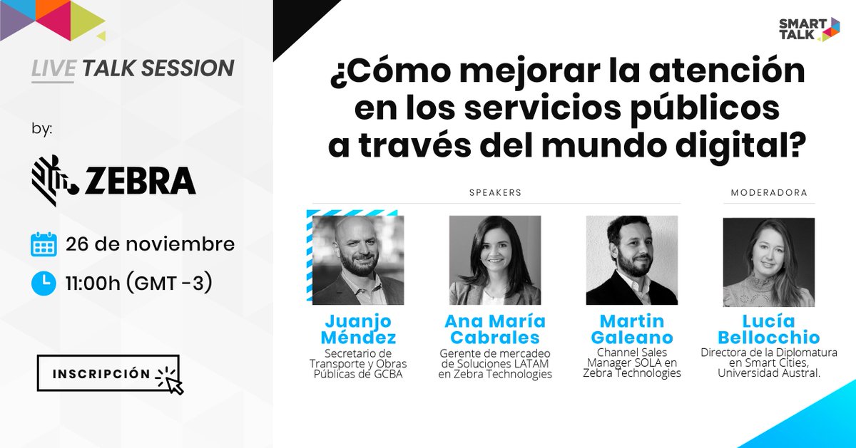 Smart_LiveTalks's tweet image. Reviví nuestra Charla con @ZebraTechnology sobre como lograr un gran avance en la mejora de los Servicios Públicos a través del Mundo Digital🌇

👉 austral.zoom.us/meeting/regist…

@EGobiernoUA 

#LiveTalkSession