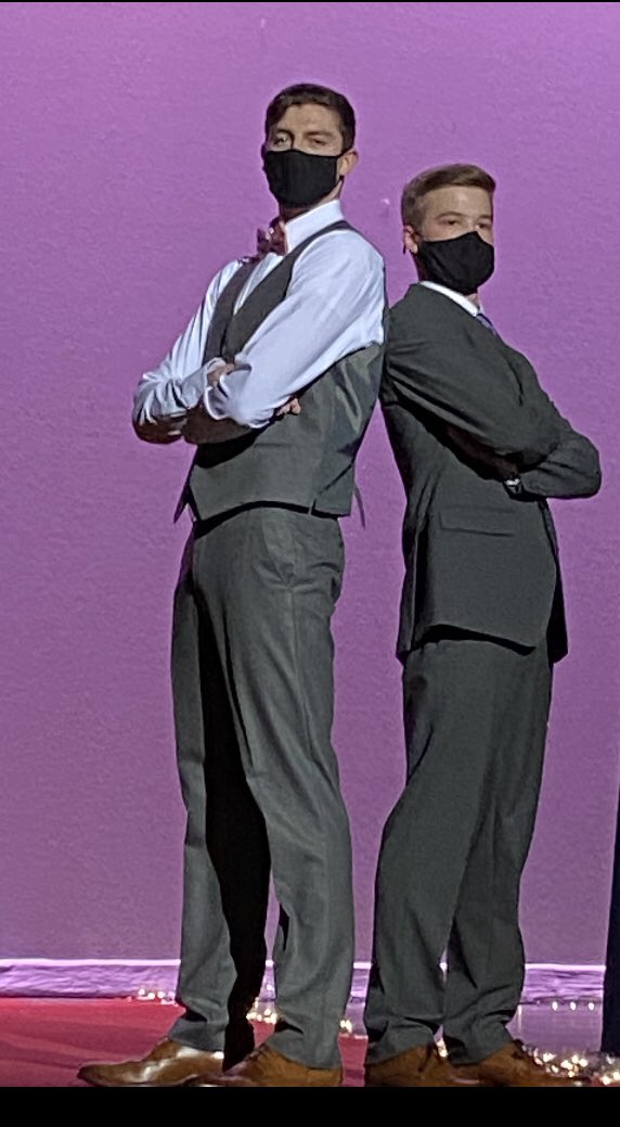 TMHS_Hoops's tweet photo. BREAKING: Leaked @TMHS_DECA Fashion Show photos! @dom_valway and @michaelcronin_ representing DECA and helping raise $ for the Megan McCarthy research fund! #Studs

#RepresentTheT 😤🏀💯🔒 https://t.co/qzKtLjQu6F