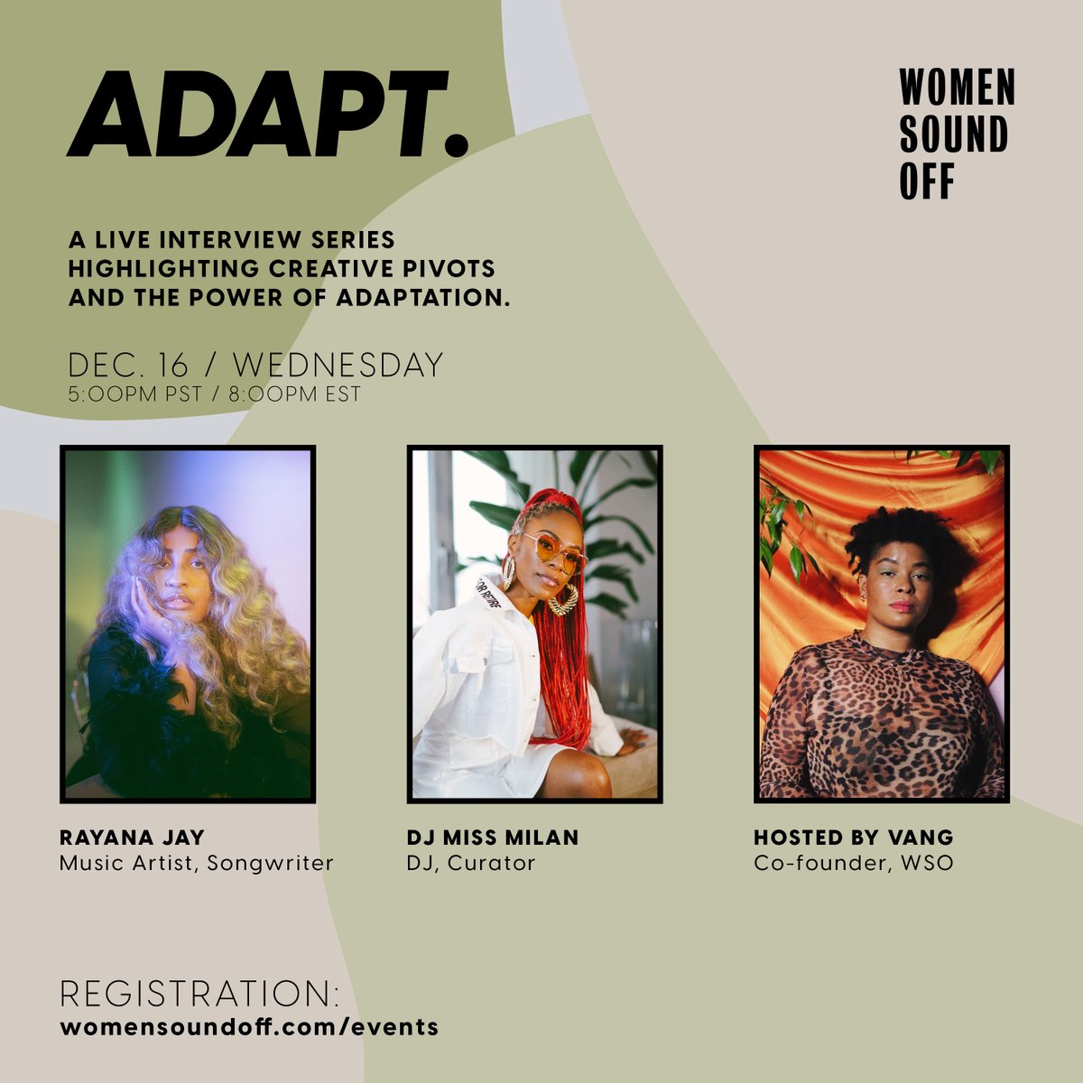 📢 ADAPT tmrw w/ the lovely <a href="/RayanaJay/">thickney houston</a> &amp; @DJMissmilan ~ hosted by <a href="/vange__/">Vange'</a> 🌟we're talking all things music, mental health &amp; life during quarantine. RSVP NOW - mailchi.mp/dfc7fcb9a313/a…