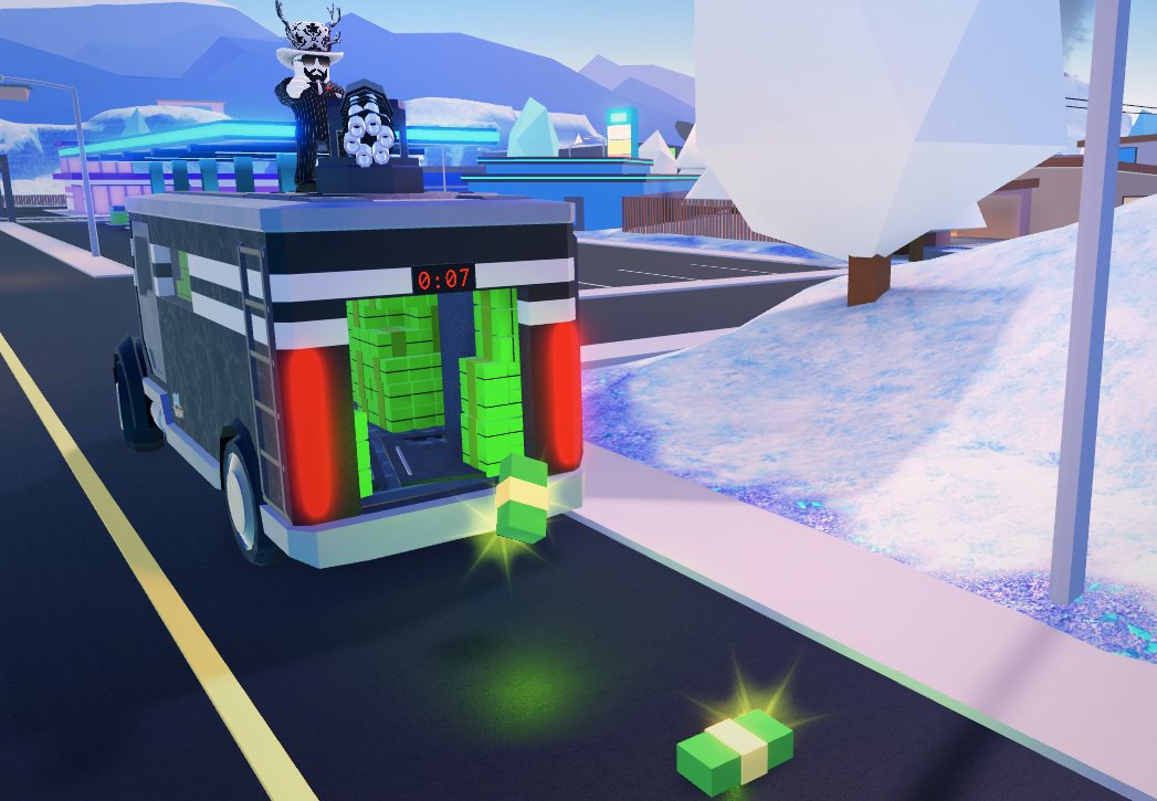 Badimo Jailbreak On Twitter Finally Some Extra Details If The Back Doors Blow Open While Driving Cash Spills Into The Streets Up To 3 Police Per Truck Cash Is - roblox jailbreak badimo twitter