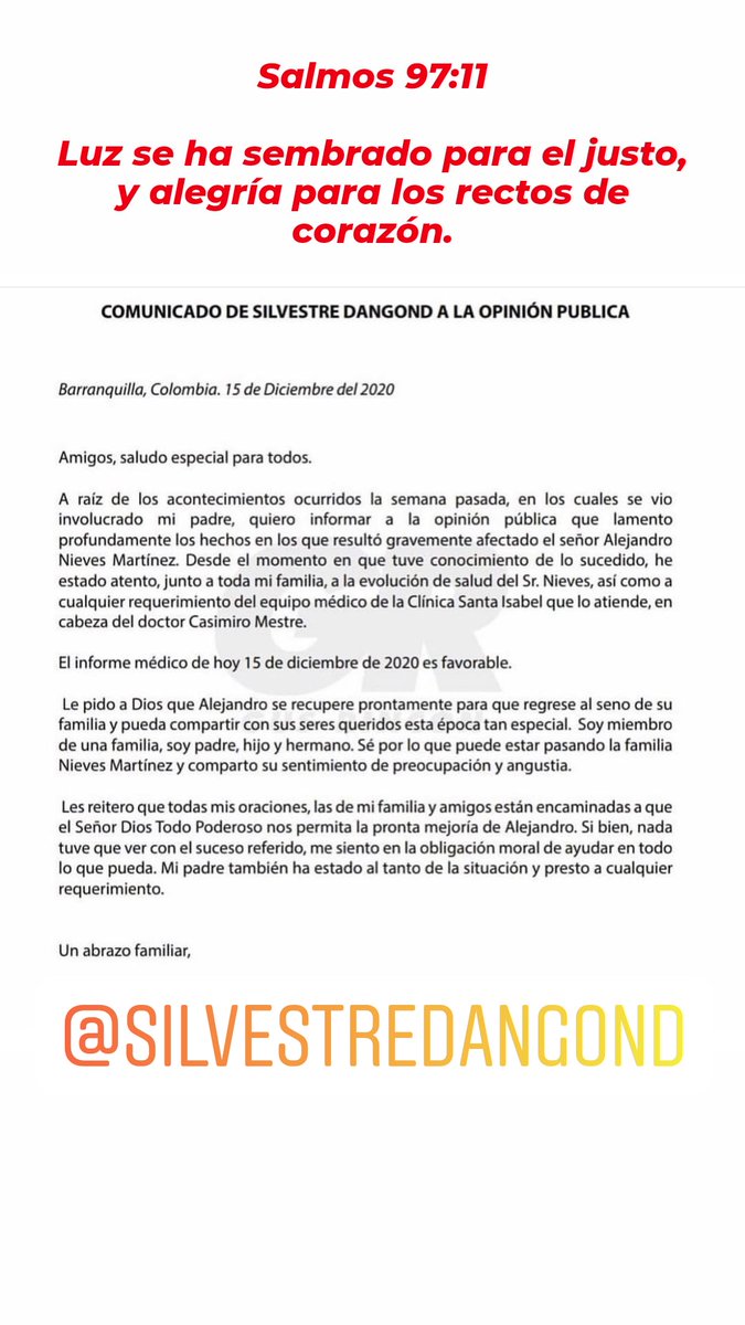 YESIDEUROP's tweet photo. @SilvestreFDC 🙏 pronta recuperación para Alejandro https://t.co/Kz5mylmFTs