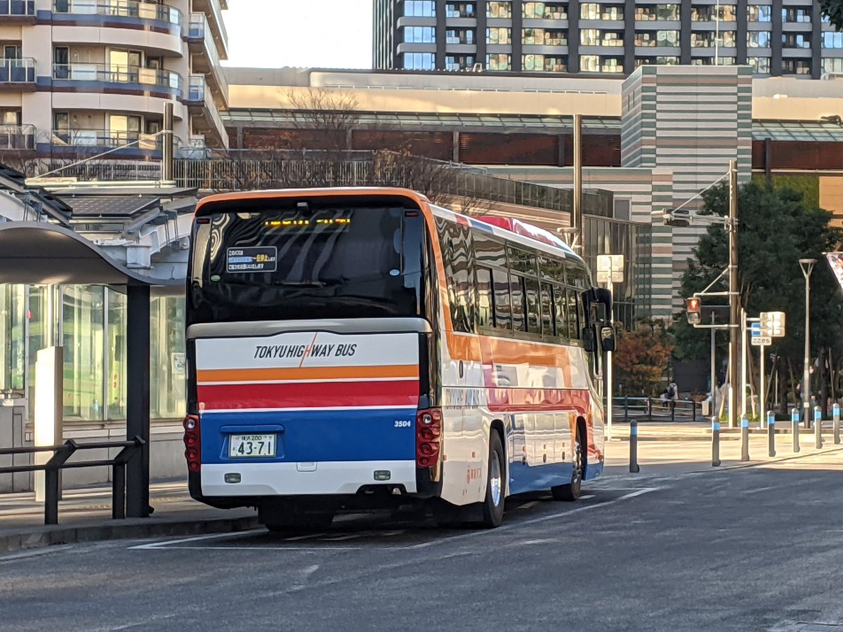 ゆうき 東急バス 横浜0か4371 Ni3504 武蔵小杉東口 東京ディズニーシー