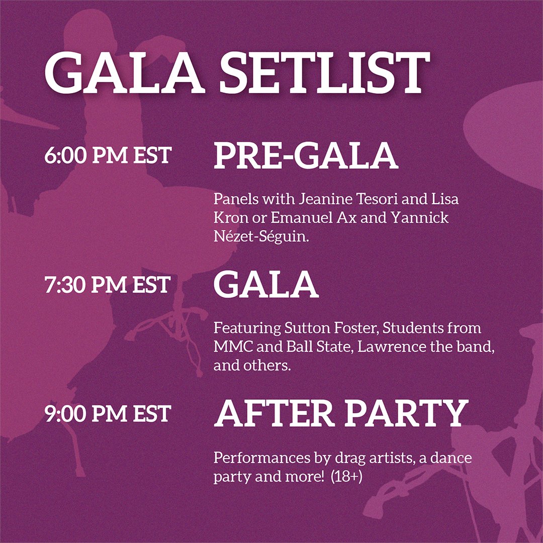 Our full setlist for the Holiday Gala! 🥁 We've got panels, performances, drag, and more! You can purchase tickets and sign up for the after party here: linktr.ee/MusicalMentors… Ticket purchase is also available on @todaytix! #1to1music