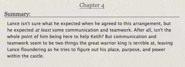WittyyName's tweet photo. Chapter FOUR of "Six Feet Under the Stars" is now on Ao3! 💙❤️

✨Klance
✨King Keith / Royal Mistress Lance
✨Medieval Fantasy
✨Fake lovers to lovers
✨An on-going Choose-Your-Own-Adventure fic from my Patreon

https://t.co/c9Gld78sRy https://t.co/bX41JLsj22