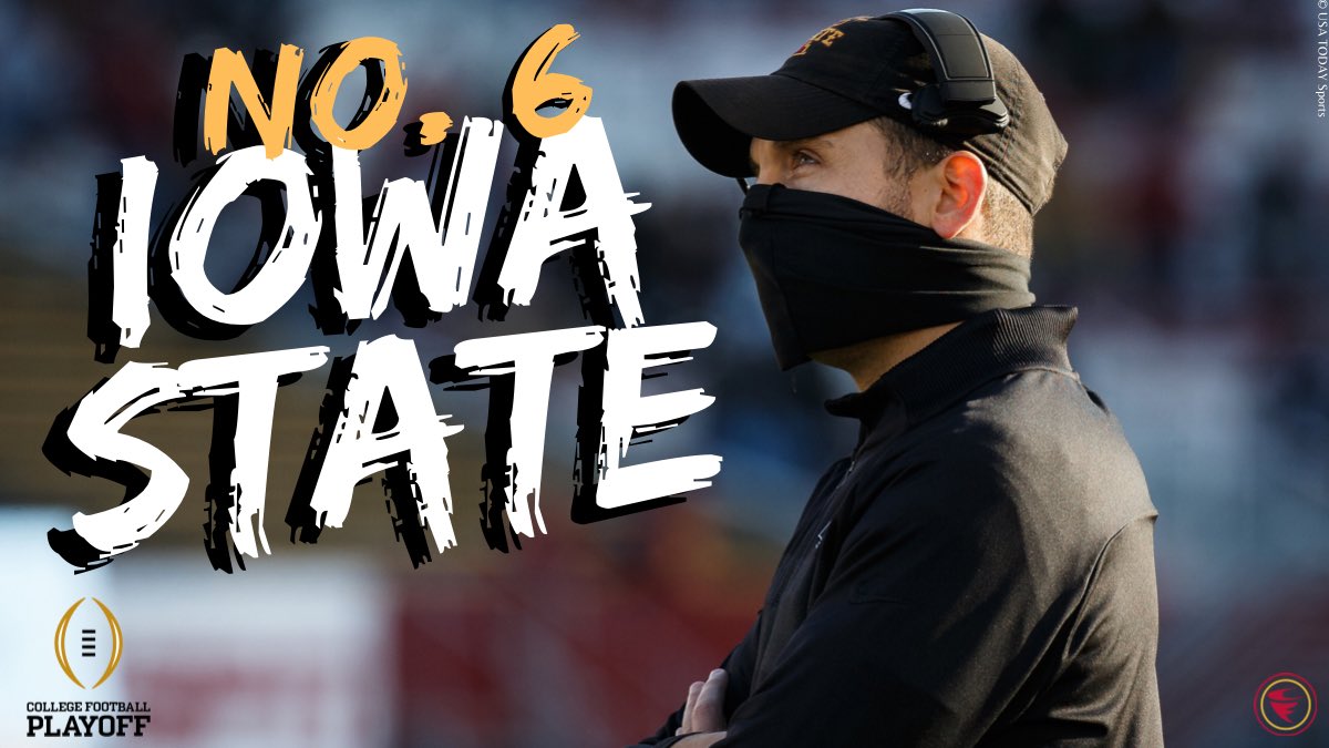 The #Cyclones jump their way to No. 6 in the #CFBPlayoff Rankings on game week.