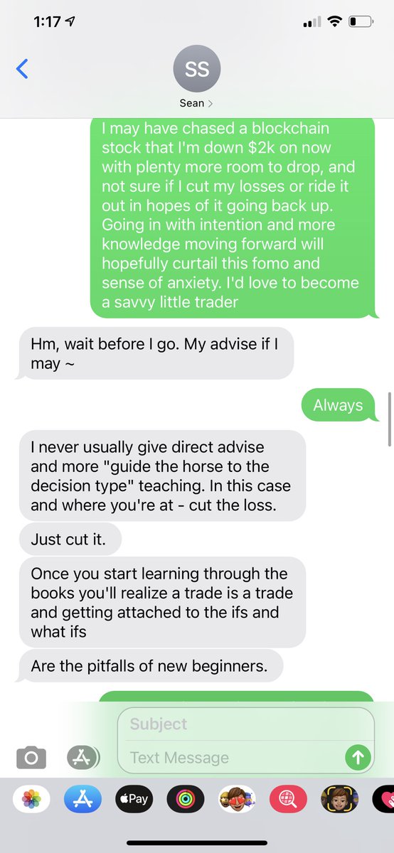 Amongst other nuggets of wisdom, he advised I cut my losses. Now, I’m a little stubborn... so I waited until I was $3.5k in the hole to do so, but when I finally cut the cord - I was surprised by how GOOD it felt. This was the “pivot” in my trading experience, so to speak.