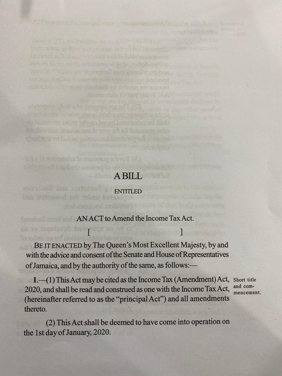 NigelClarkeJa's tweet photo. Today I was pleased to table, and that the House passed, An Act to Amend the Income Tax Act which will provide an income tax credit of $375,000 to micro, small and medium sized businesses who file their taxes for the year 2020 and beyond. https://t.co/1LTfLEP085