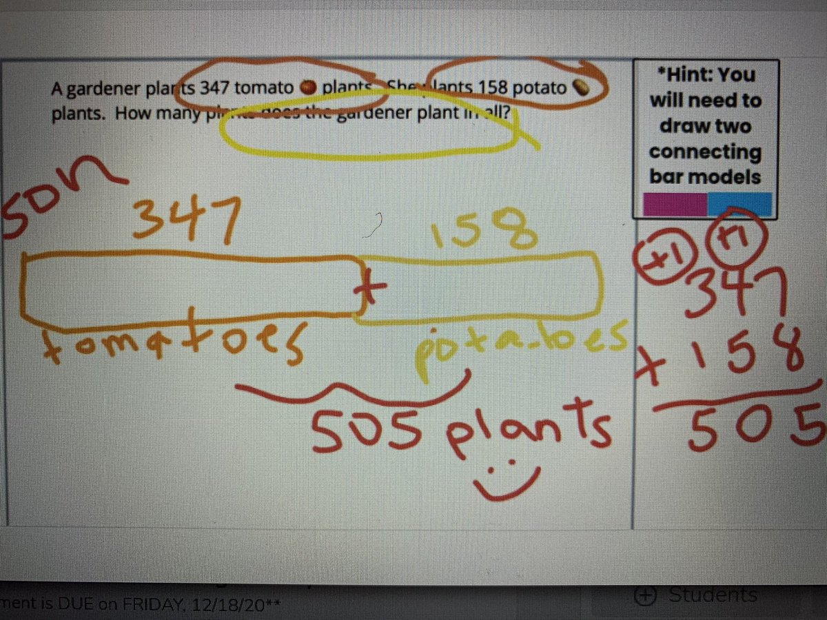 AbballeLiz's tweet photo. Second graders showing their math skills! So proud! @WheelerAvenue @JamesADever @HowellRoadVS13 @WillowRoadVS13 #barmodels #higherlevelthinkingskills https://t.co/FW1ZhXVr8G