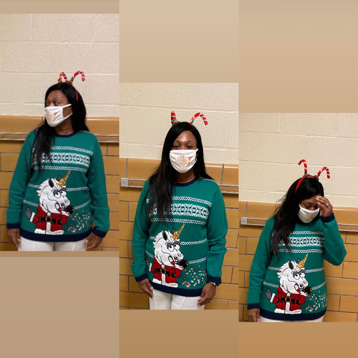 ReneeMeeks's tweet photo. Day 9: Ugly Sweater Day @SeaIsleSeahawks
#ElementaryPrincipal #SeaIsleStyle #WinterBreak #12DaysCountdown https://t.co/XfQP4VTfAw