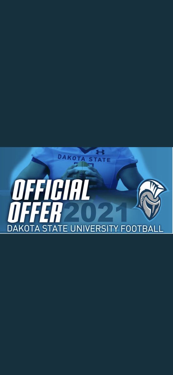 Titan5Saxton's tweet photo. After a great call with @BigCat_54 I’m blessed to receive an offer from Dakota state university! @DakSt8Football @DSUFootball https://t.co/1cbkbkwXw7