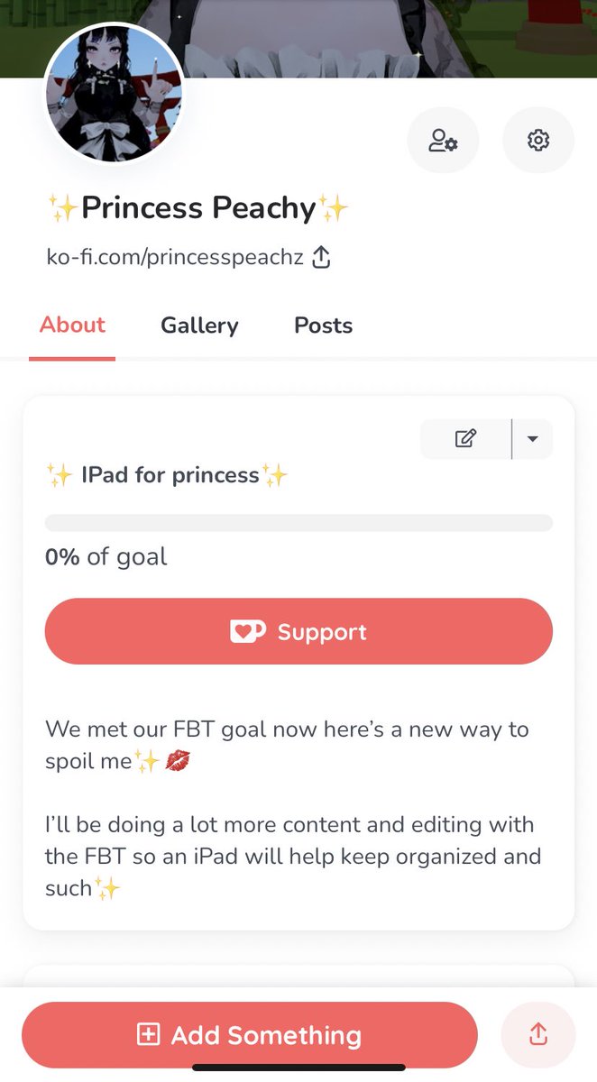 Chastity4peach's tweet photo. And just like that✨

My new kofi goal is up and someone already sent their offering ☺️👑

Having fun watching those percentages rise🥱💸 https://t.co/z5xF3JvY77