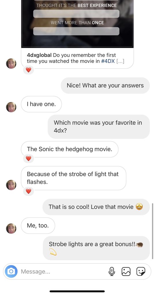 Note: Strobe lights are key. One of my students sent me his choice of sonic the hedgehog as his favorite movie to see in 4DX lol @rejectedjokes enjoy this honor!! https://t.co/8qxkmHpz8T