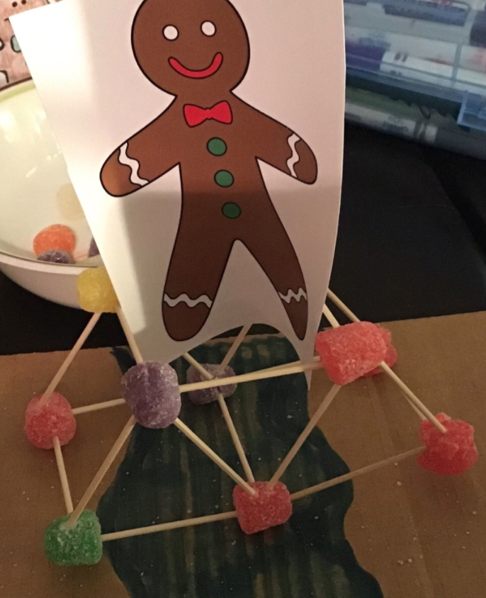 ziegera's tweet photo. STEM Tuesday @TeamRespect20!  We made bridges for the gingerbread man! https://t.co/FAcNe65MwU