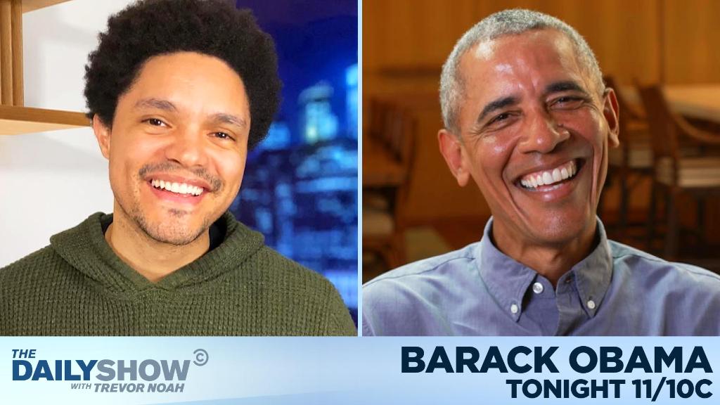 TheDailyShow's tweet photo. TONIGHT: @BarackObama is here! https://t.co/CV2gPBvBmZ
