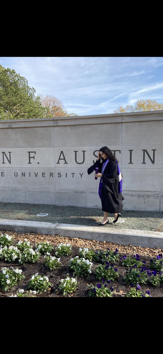 chas_tityy's tweet photo. Omg I am beyond excited to be done with my Master's in accounting! Cheers to a bright, happy future #sfa2020 https://t.co/ivzGPSzZi2