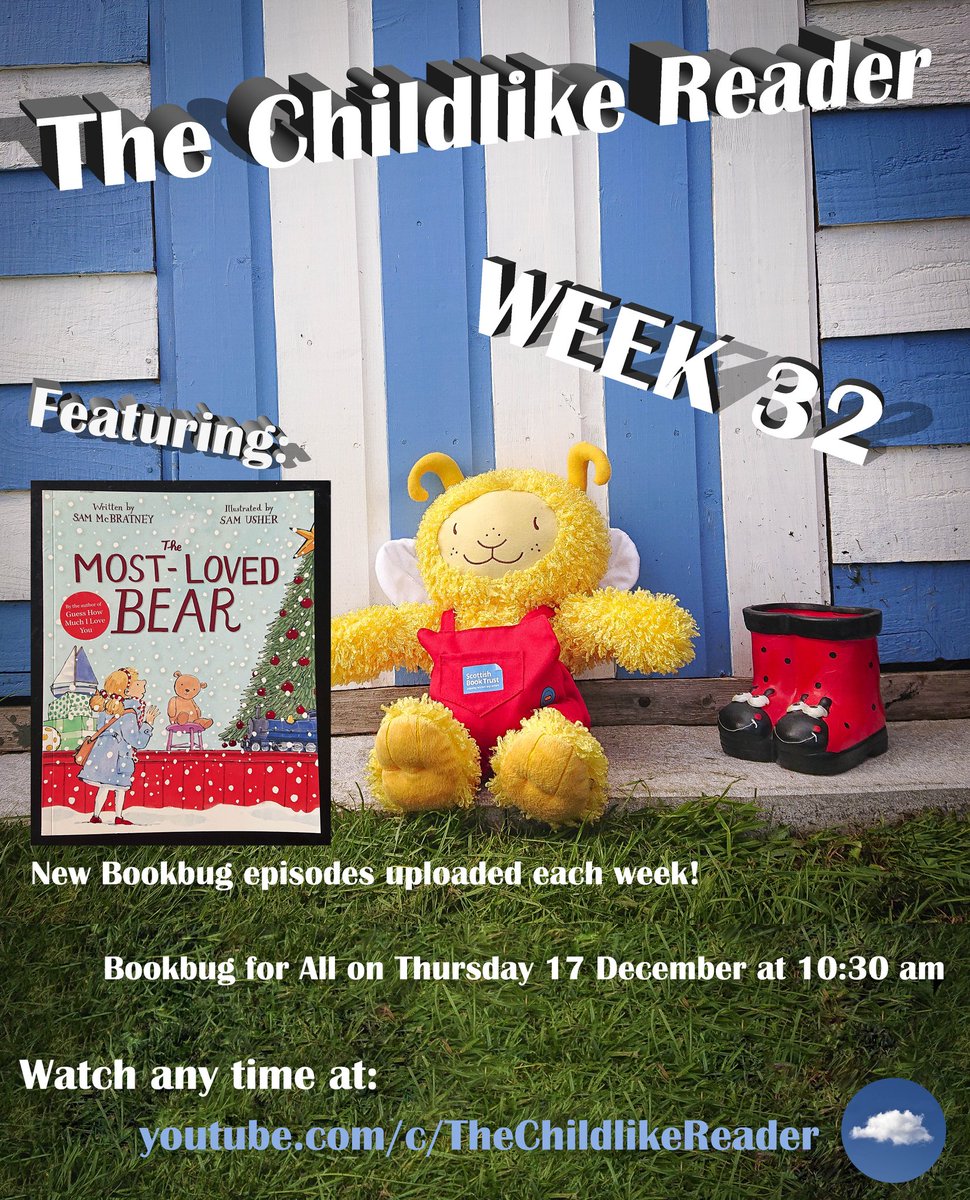 ChildlikeReader's tweet photo. 🥁 Coming up this week...! 🥁 #week32

Bookbug for All - Thursday 17th December, released by 10.30am (online prerecorded session/watch anytime) #free:
- Songs, rhymes and this week's story ❤️🐻 #TheMostLovedBear written by #SamMcBratney illustrated by #SamUsher @MacmillanKidsUK https://t.co/CvjCWnHdmd