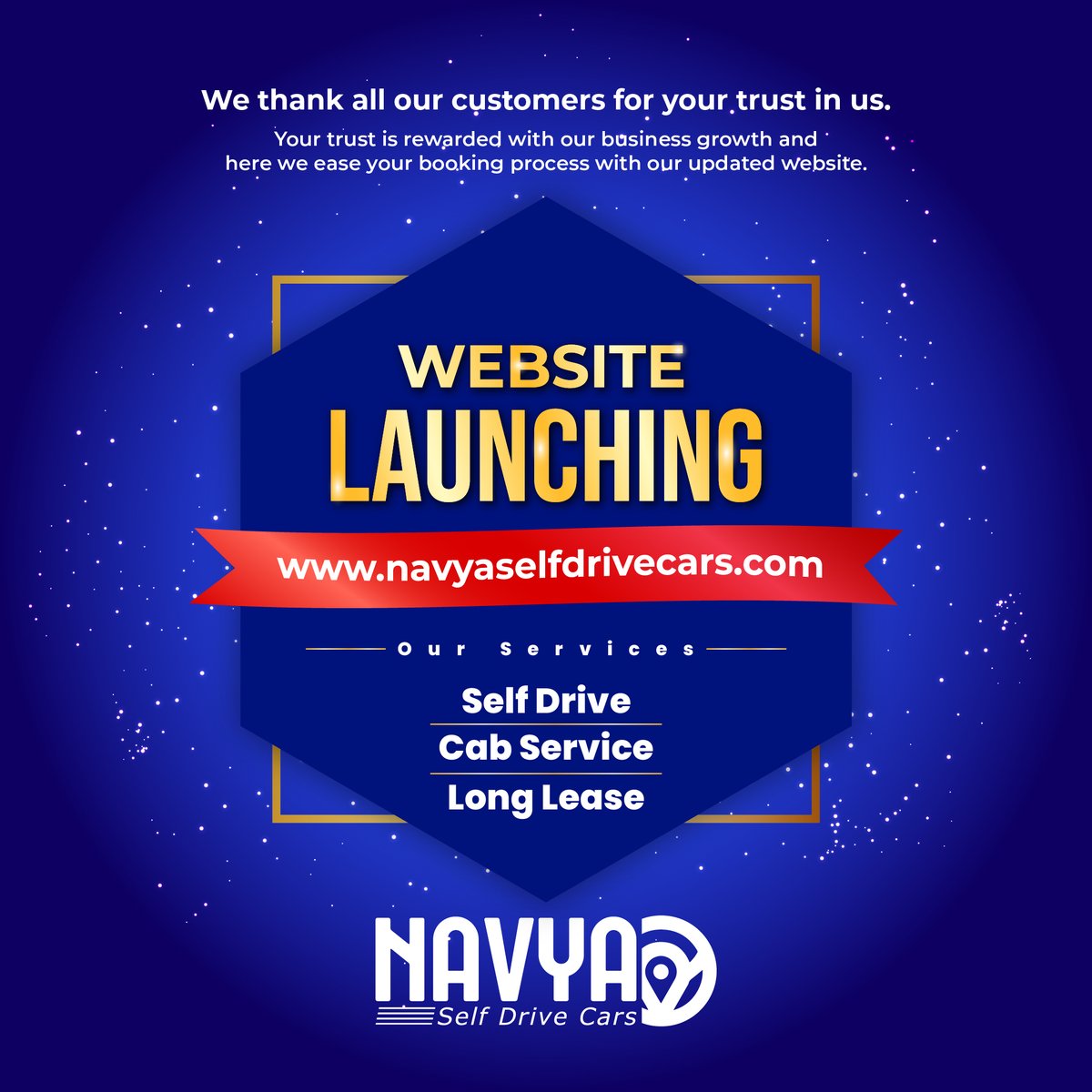 We thank all our customers, partners, staff, family friends and well wishers for your love and trust on us. #Navyaselfdrivecars #Selfdrivecars #selfdrivecarsinhyderabad #selfdrivecarsinsecunderabad #carsonrent #carsonrentforowndrive #cabservices.