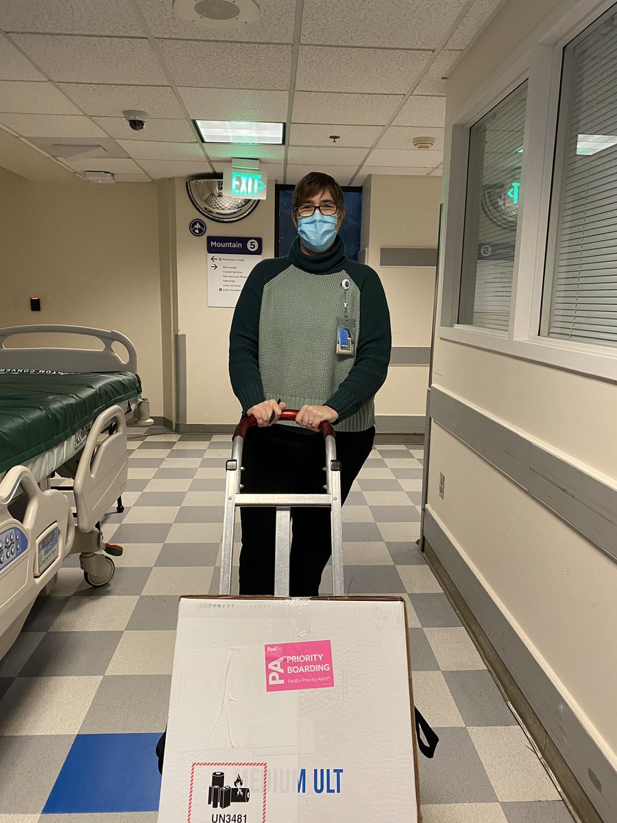 seattlechildren's tweet photo. Seattle Children’s received its first doses of the Pfizer COVID-19 vaccine today. “This is an exciting time but it’s essential we continue social distancing and wearing masks to protect patients and the community," - Dr. Zerr, Div. Chief of Pediatric Infectious Disease. https://t.co/uVK9QANioM