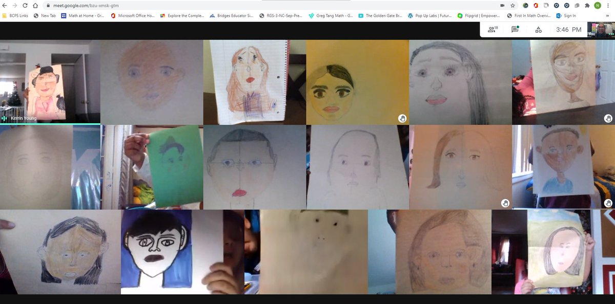 MsElFayoumy's tweet photo. AMAZING Self Portraits from our 3rd-5th grade art club students!!  Loved their different techniques, attention to details and perseverance with this project!! @JohnnycakeElem https://t.co/HzQGuOMrlW