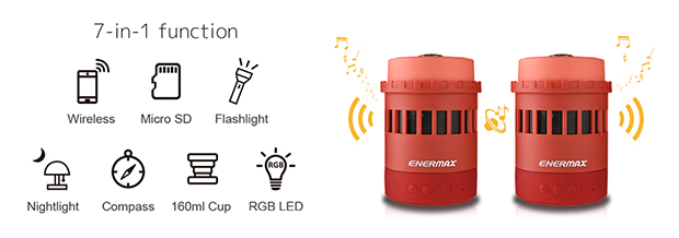 ENERMAXjapan's tweet photo. 【#プレゼント 内容紹介:#BTスピーカー】
シリーズ名:#Pharoslite/#ファロスライト
型番:#EAS05-RW(赤)
✅7つの機能を搭載した多機能BTスピーカー
✅microSDカードスロット搭載
✅SOSシグナルモード搭載(モールス信号)
動画:
https://t.co/biuUUNJLgx
製品詳細:https://t.co/Rw4tUcOwFa https://t.co/DXK4tU0fPN