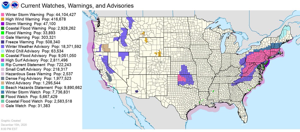 NWS's tweet photo. A storm system that has been bringing snow to the South/Central Plains will shift to the Appalachians and Western Carolinas tonight, then will spread north into the Mid-Atlantic and New England on Wednesday. In the West, a system will bring rain and mountain snow. https://t.co/jUJv7EPKJx
