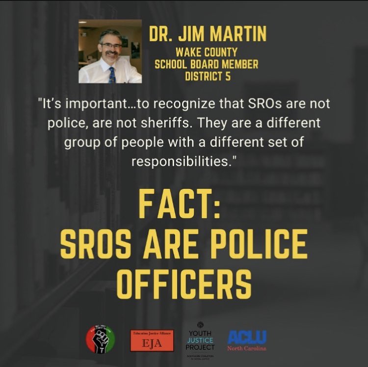 according to Mr. Martin SRO’s aren’t police.  #CounselorsNotCops