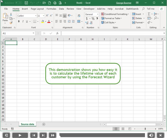 StatWizards' Forecast Wizard can calculate each customer's lifetime value (CLV) Click through for information and an animated demo!  ✨#PredictiveAnalytics bit.ly/ForecastWizard