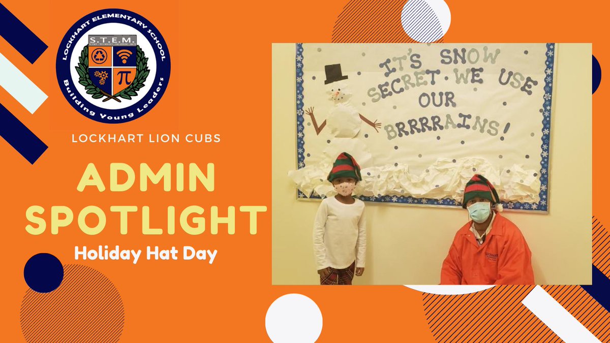 lockhartES's tweet photo. Mr. Jackson twinning with one of our fantastic 1st grade scholars on Holiday Hat Day! #WinterBreakSpiritWeek https://t.co/vi6y4bIEA5