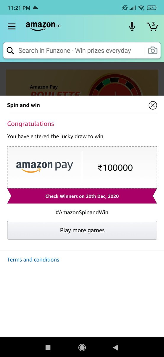 sudhakarreddy_t's tweet image. #AmazonSpinandWin,@amazonIN