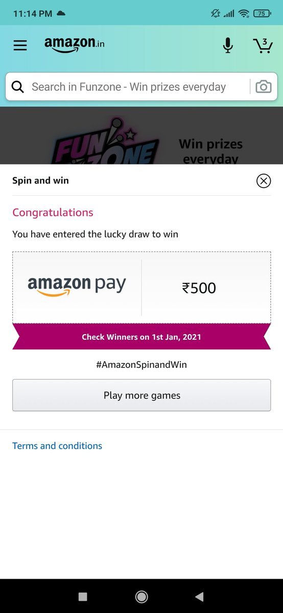 sudhakarreddy_t's tweet image. #AmazonSpinandWin,@amazonIN