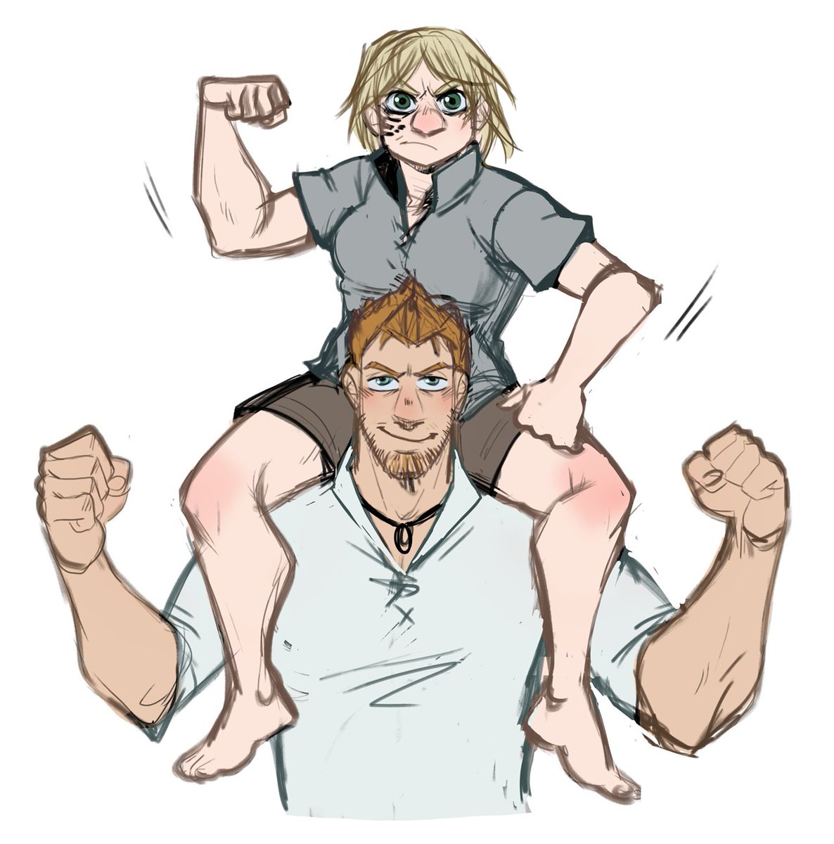 postin old da art because it makes serotonin machine go brrr (and yes my confusion abt alistair's hair/eyes is historical, i literally have never had any idea and have made it up as i go the whole time) 