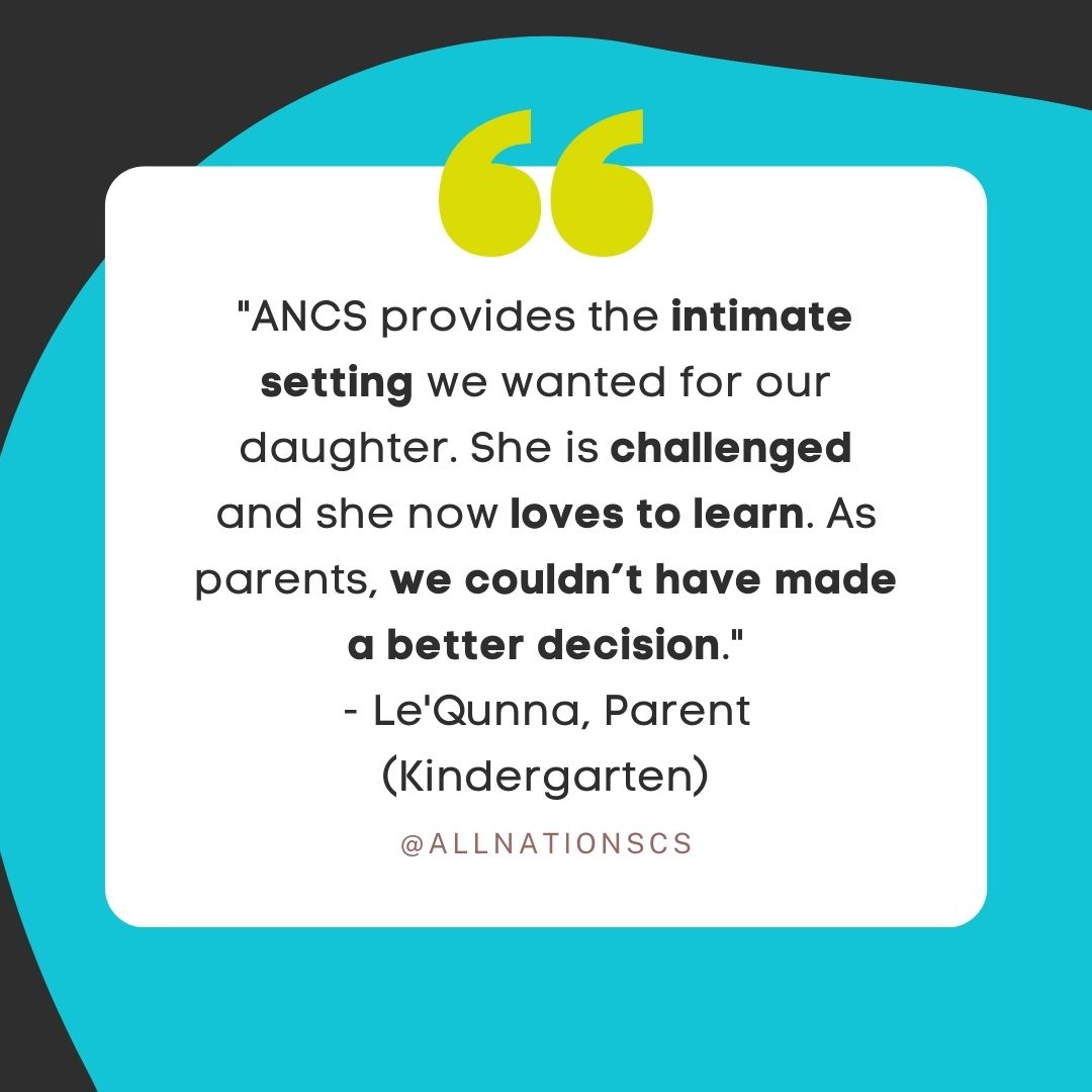 AllNationsCS's tweet photo. Do you know someone looking for a private school for next year? Don't expect them to take our word on what we do - share these recent words from a *current parent* with them. https://t.co/lsKh9yryBq
