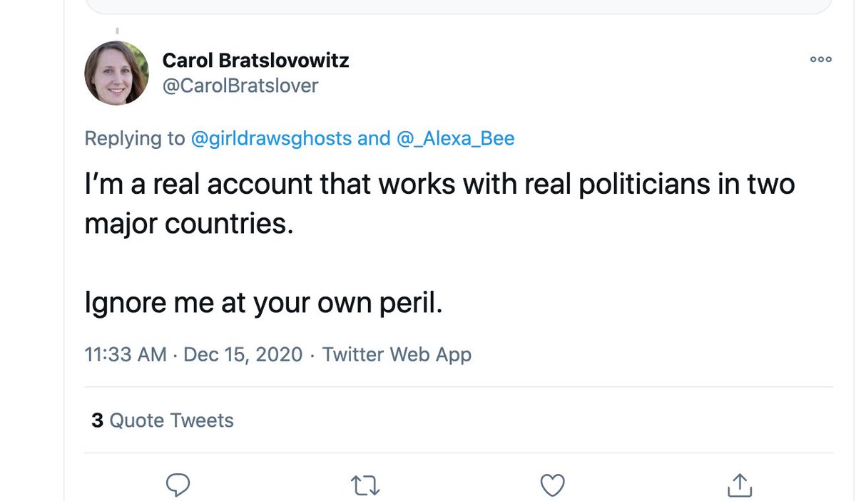 "Ignore me at your own peril"