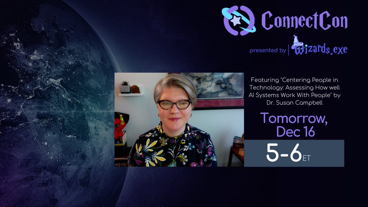 Be sure to attend ConnectCon tomorrow with Dr. Susan Campbell presenting: Centering People in Technology: Assessing How Well AI Systems Work With People

Dr. Campbell will discuss ways in which cybersecurity centers around people rather than technology.

youtu.be/8nYEgDNMXHI66