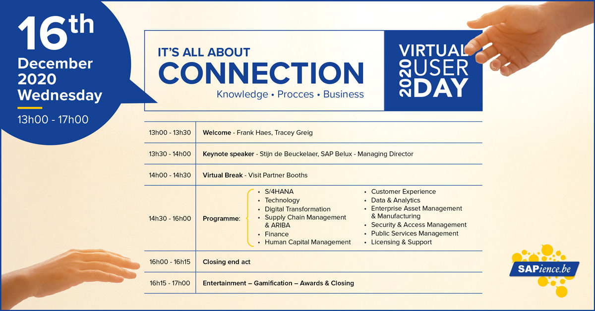 Second and last User Day! Check out what exciting virtual content we have in store today...

➡️ sapience-virtualuserday.biz for more info! 

#innovation #sapience #technology #bigdata #sapiencevirtual #userday #virtual #staysafe