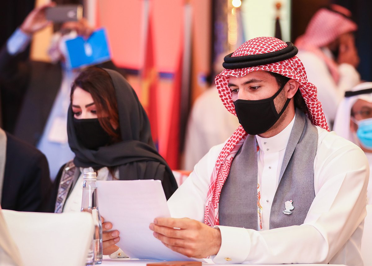 TeamSaudi's tweet photo. ⚪️🟢 | جانب من تواجد وفد #الأولمبية_السعودية وفريق ملف #الرياض2030 في الجمعية العمومية للمجلس الأولمبي الآسيوي .

دقائق على بدء العرض الخاص بملفنا 🇸🇦 https://t.co/biznz5xe6j
