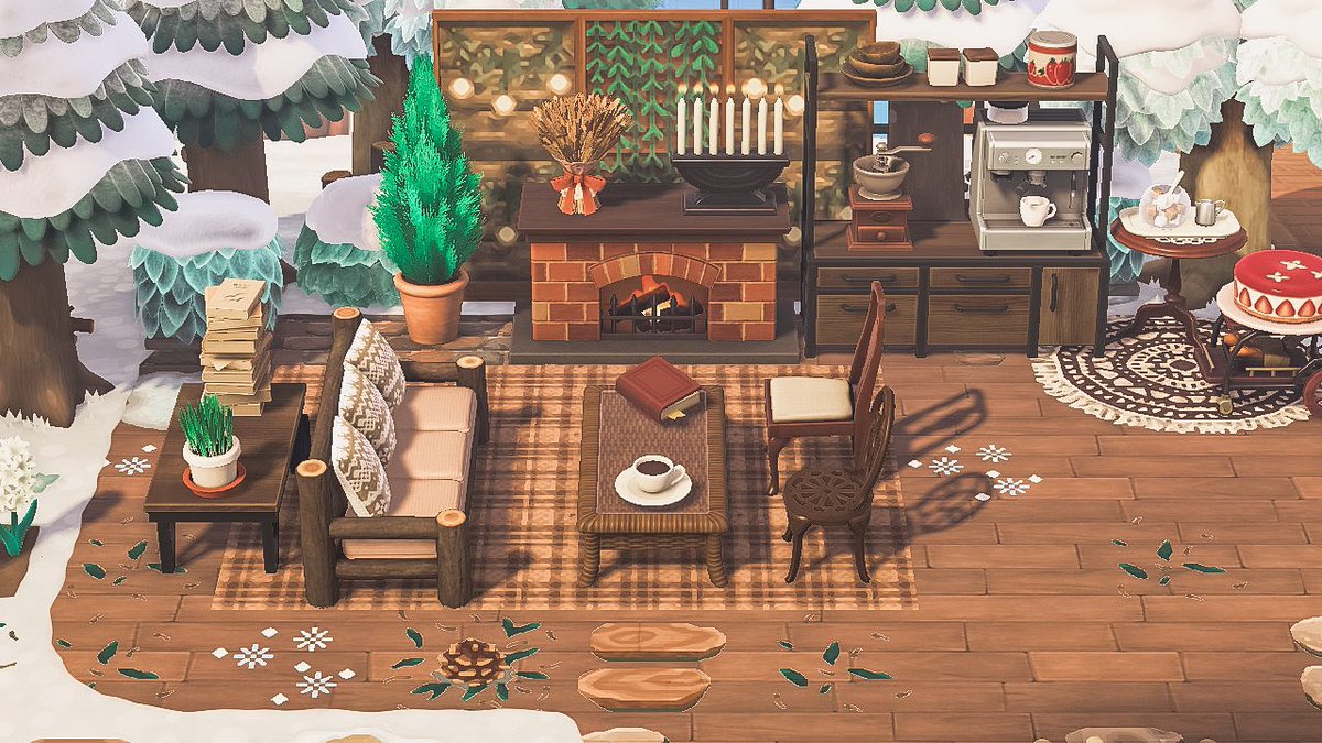 pickles_ac's tweet photo. Not 100% confident in this yet, but here’s a revamp of this spot! .#ACNH preset: butterscotch by @sleepyluck https://t.co/honEyrDZe3