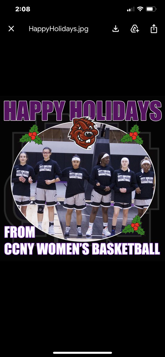Lady beavers , wishing you a season greetings and a happy Holidays #ccnywomen’sbasketball #gobeavers
