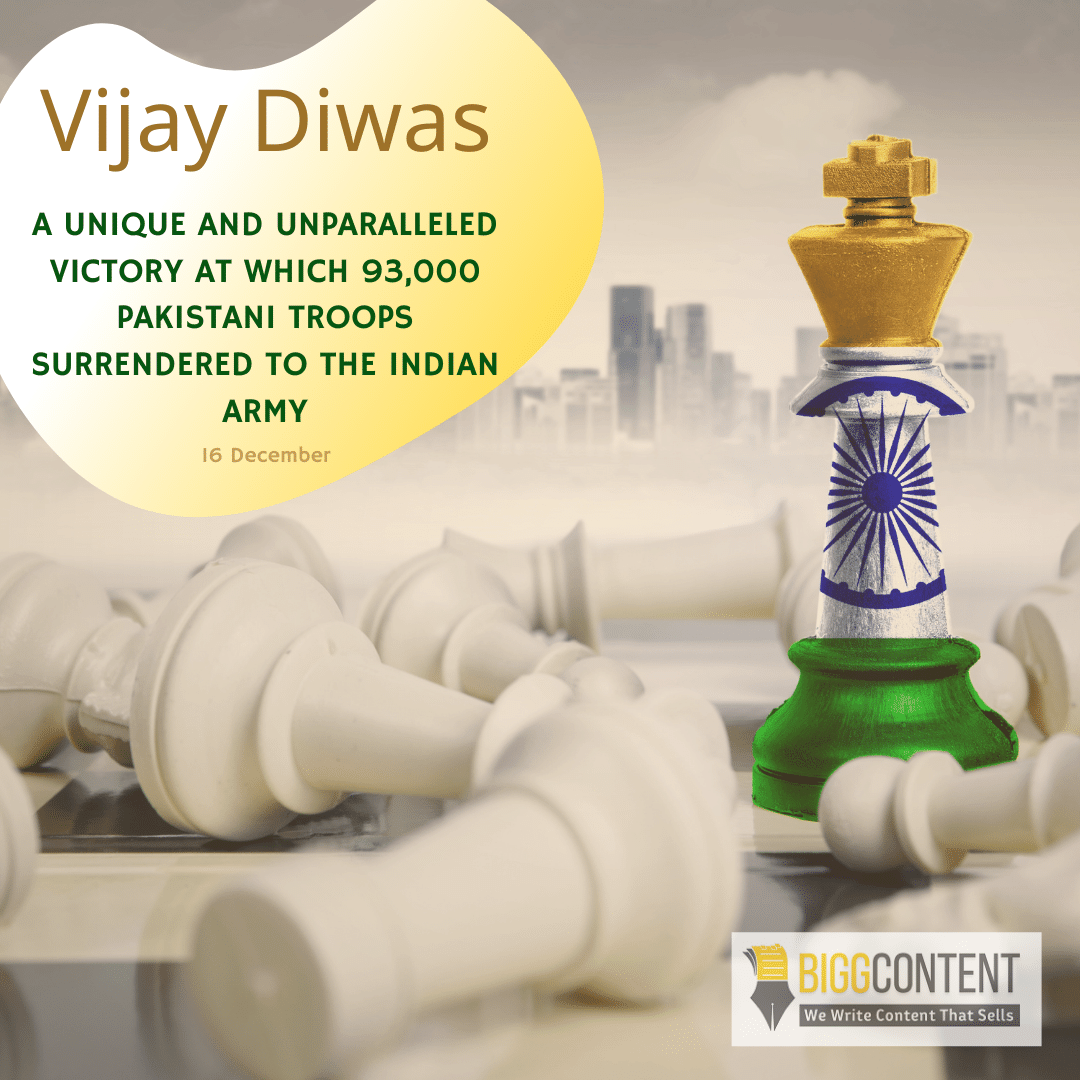 bigg_content's tweet photo. While carrying great pride in our hearts, Letโs remember the sacrifice of those brave soldiers who created the history at the Indo-Pak war of 1971Happy Vijay Diwas!
#vijaydiwas #เคตเคฟเคเคฏ_เคฆเคฟเคตเคธ #VijayDiwas2020 #IndoPakWar1971
#digitalmarketing #BiggContent
#digitalmarketingservices https://t.co/Il53PCgJMq