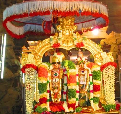  2. Goddess Andal grew up with intense devotion to the Lord & was so fond of Lord Krishna that she pictured herself as one of the Gopikas & aspired to wed the Lord. Her father used to make a garland for the Lord everyday & take it to the temple and adorn the God