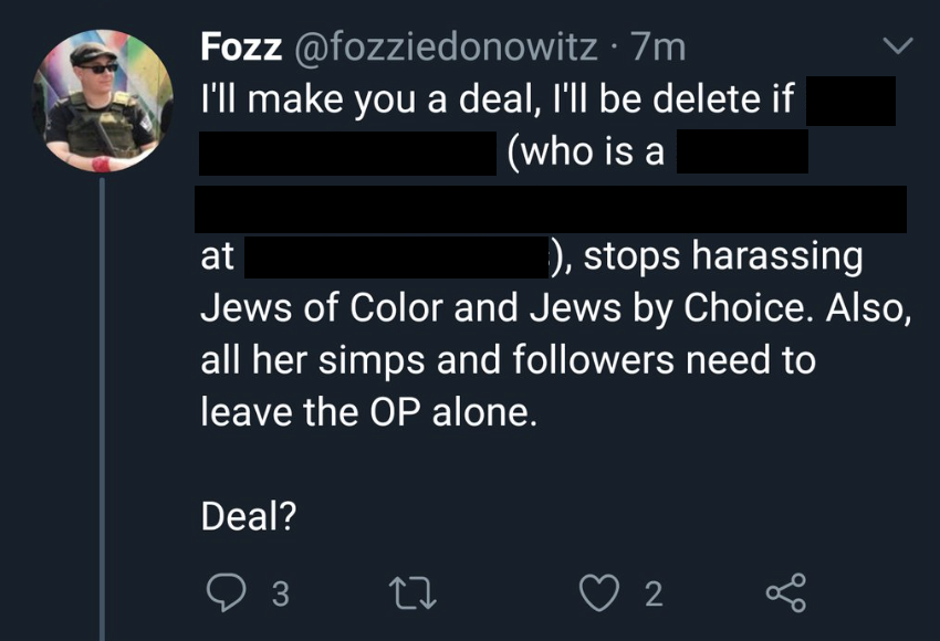 This presumably another adult man, who I never even heard of, and is anonymous, is spreading my work info. I believe he's confused as he's doxxing me, a JOC, and trying to have me lose my job.Who are these people?