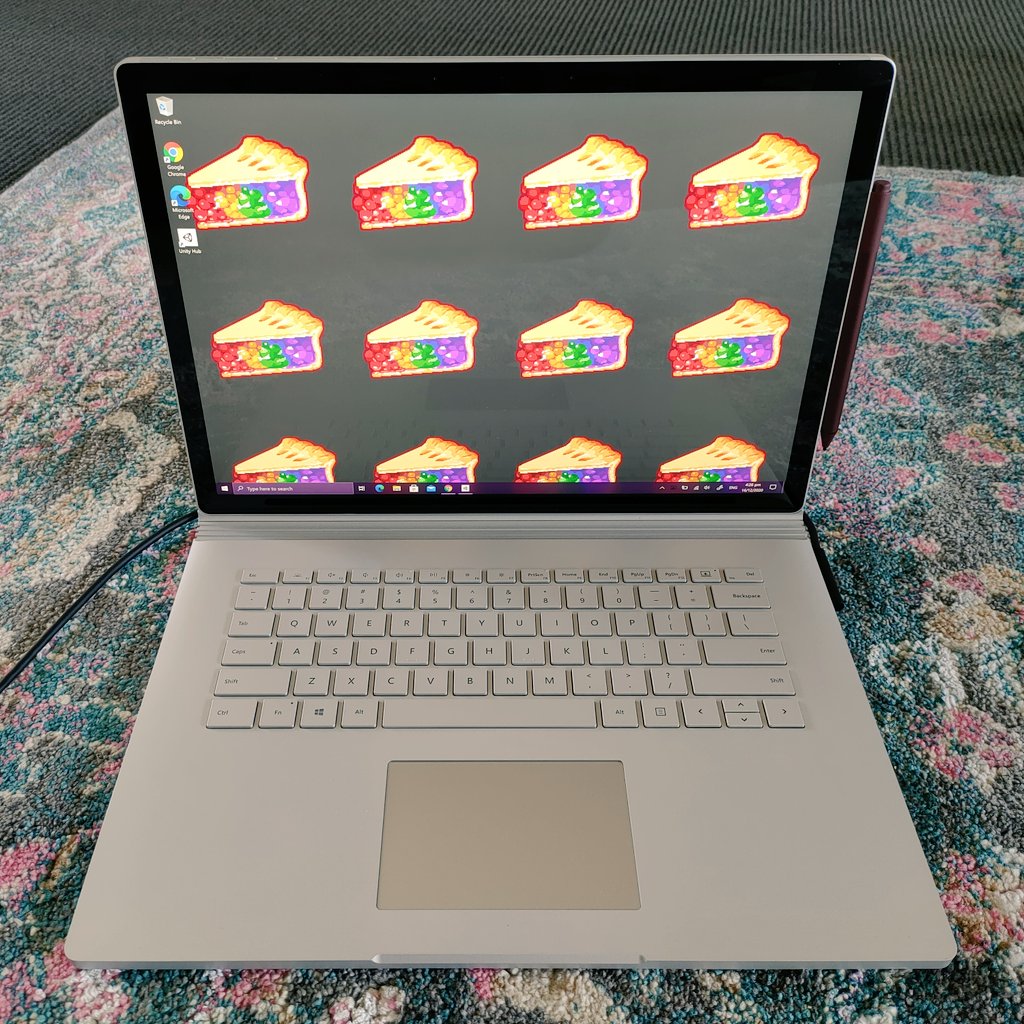 Thanks to the team at @AcumenRepublic &amp; <a href="/MicrosoftNZ/">Microsoft NZ</a> for supporting Chromatic Pie with a Microsoft Surface Book 3 15" Intel i7 32GB RAM 1TB SSD GTX 1660Ti

This device will make dreams (&amp; video games) *happen* 🌈🥧✨