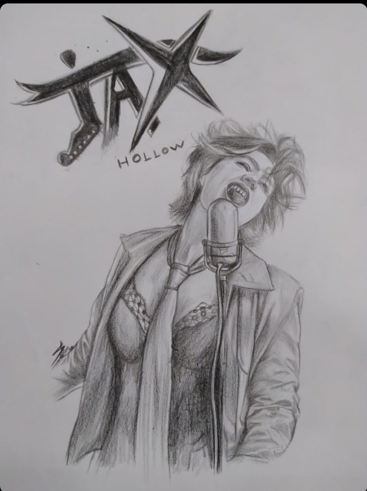 Jaxhollowmusic's tweet photo. Fan Art!? 🤩🤩 Huge thank you to @slmcn_hrdgr for this awesome drawing of our debut single release for High Class Bitch (available on all streaming platforms this Friday). 🙌
#fanart #jaxhollow #underdoganthems #highclassbitch #rock #rockrevival #singersongwriter #humbled https://t.co/i0IxfeYXqE