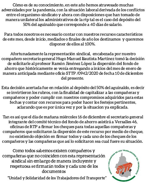 piggyazul's tweet photo. La representación sindical de @Sindicato_RTP pendiente de nuestras necesidades atentos a resolver @HMBM_16 @CRISTOF30594173 @BenitoGarca20 @Claudia17020935 @LlerasTobi @CSSTTPDF @comunicadirige1 https://t.co/DF5tOFLRBw